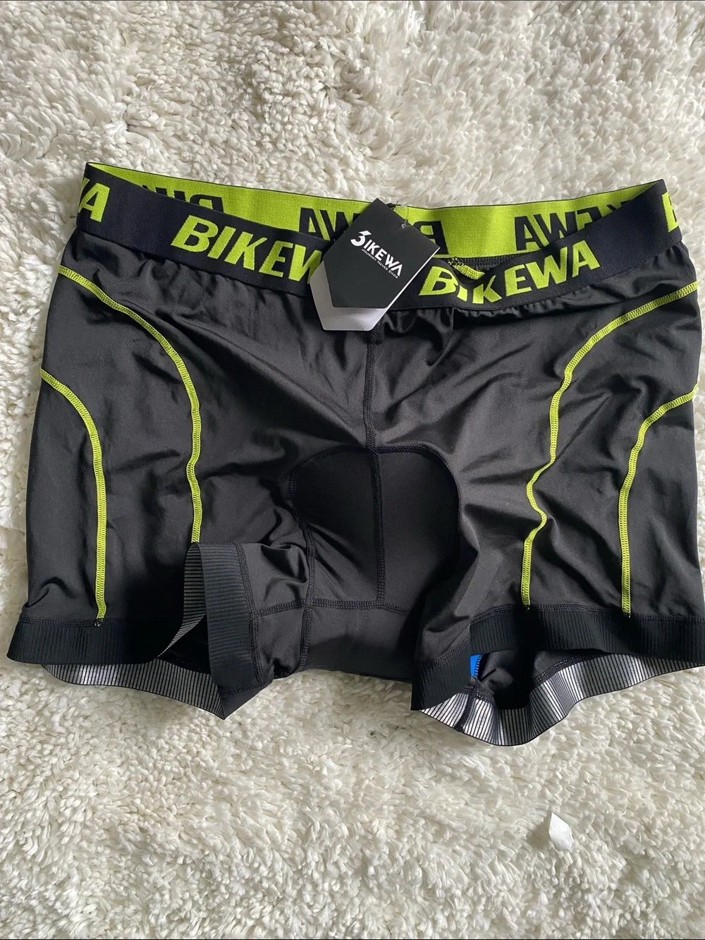 Men’s Black Boxer Briefs with Lime Accents